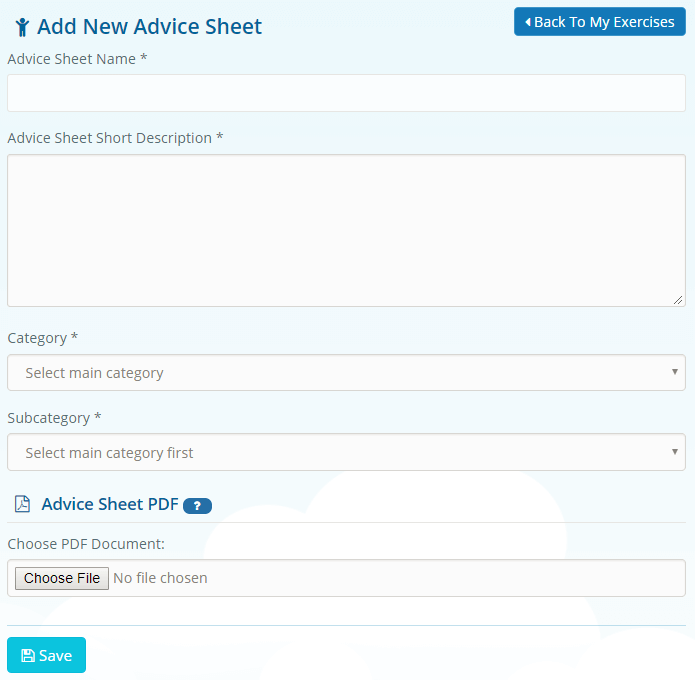 Add new advice sheet