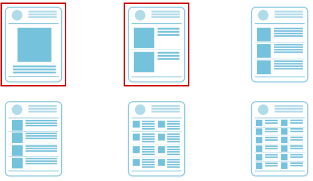 Layouts with bigger text