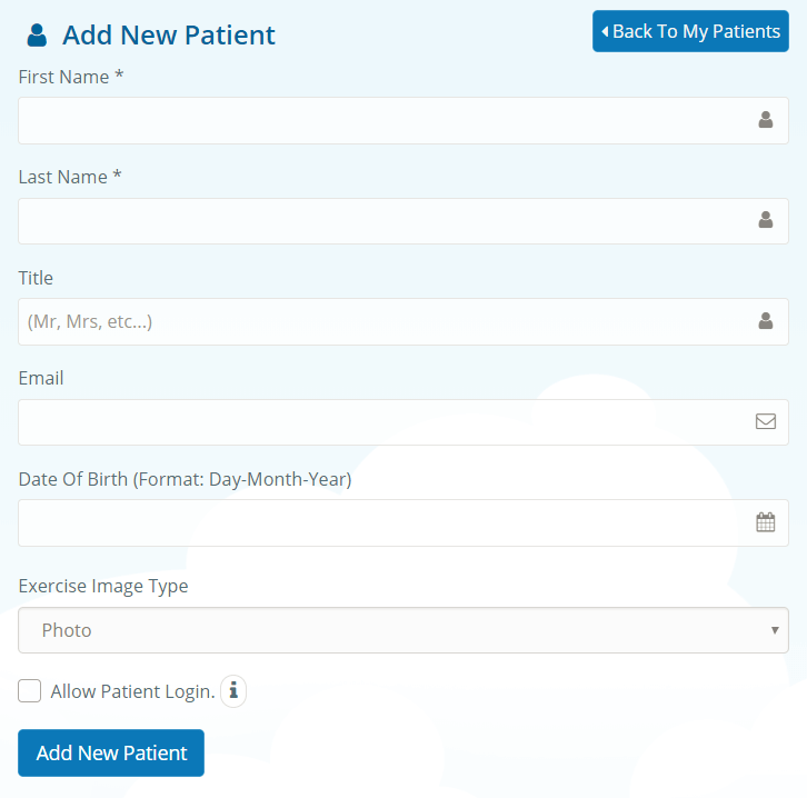 How to add new patient
