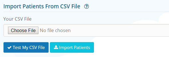 import patients from csv